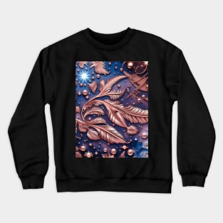 Other Worldly Designs- nebulas, stars, galaxies, planets with feathers Crewneck Sweatshirt